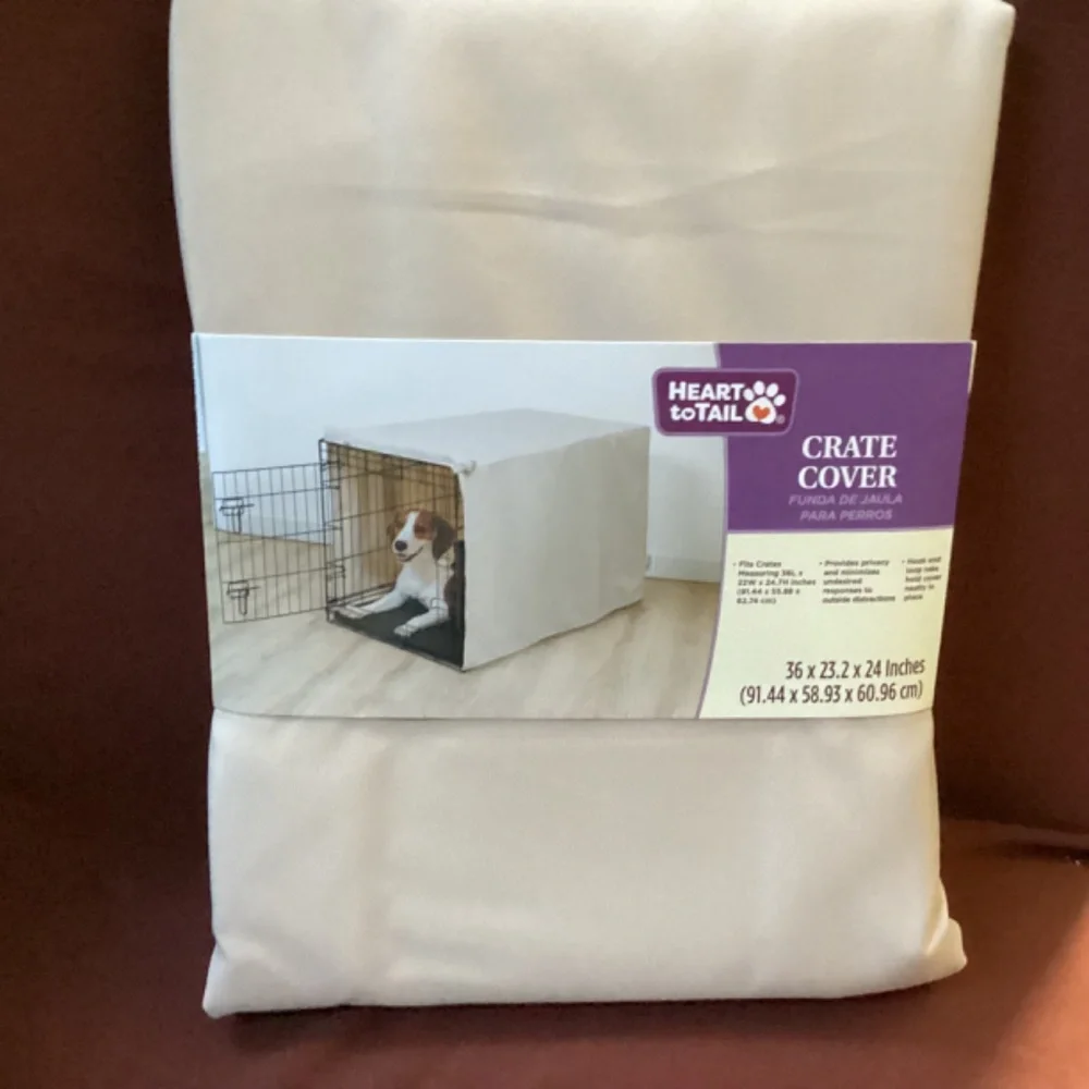 Heart To Tail Crate Cover Cream Color NEW